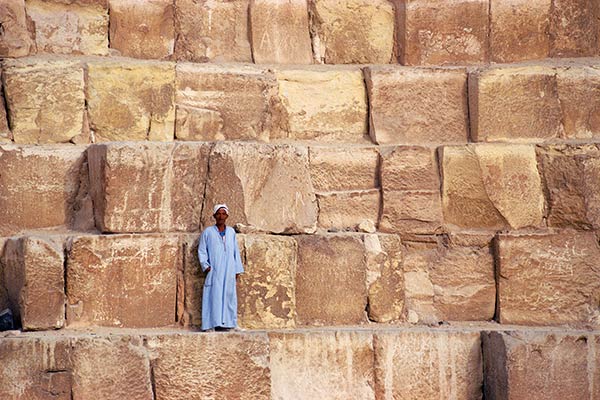 The building blocks of the Great Pyramid of Giza