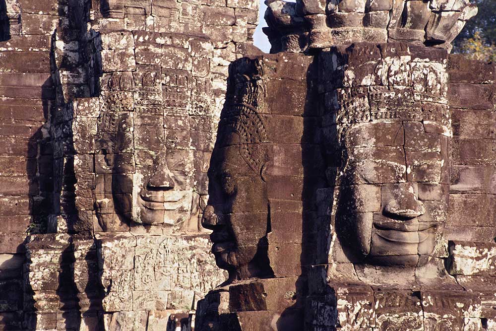 Stone Heads of Bodhisattva Avilokiteshvara, Bayon temple, Angkor