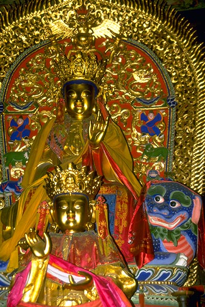 Statue of Bodhisattva  Manjushri, Wu Tan Shan, China