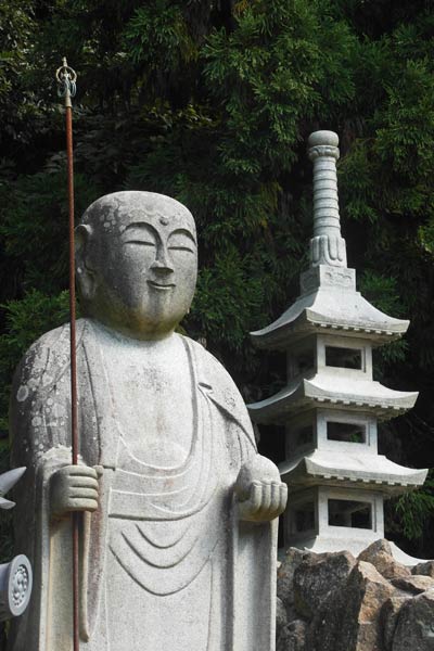 Shikoku Yakuriji Temple stone statue of Kobo Daishi