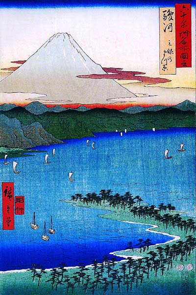 Painting of Mt. Fuji by Utagawa Hiroshige (1797-1858)